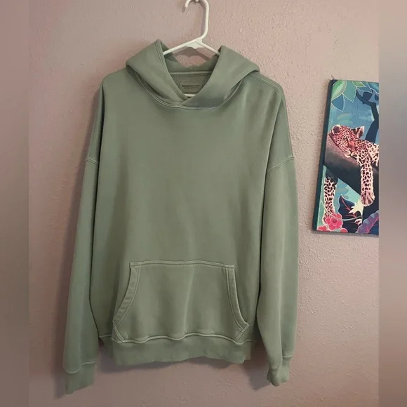 Abercrombie & Fitch Essential Popover Hoodie Green - Picture 2 of 8